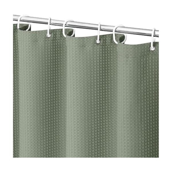 MitoVilla Juego de cortinas de ducha de gofre verde