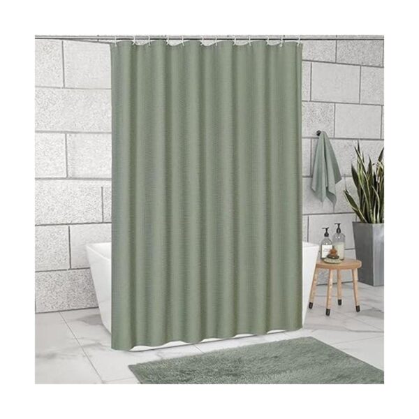 MitoVilla Juego de cortinas de ducha de gofre verde