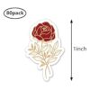 Pegatinas de flores de rosa dorada de 1 pulgada para_2