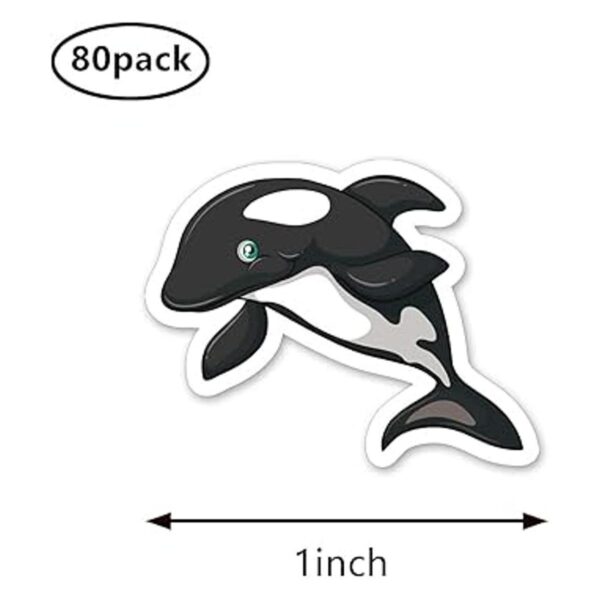 Orca Killer Whale Pegatinas de 1 pulgada para álbumes de_2