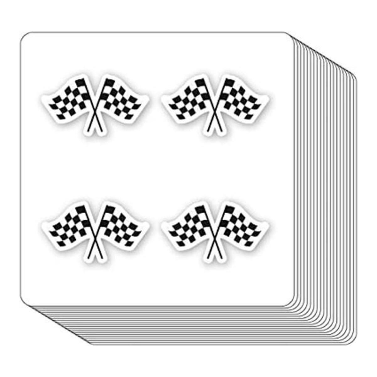Pegatinas de banderas a cuadros de carreras de 1 pulgada