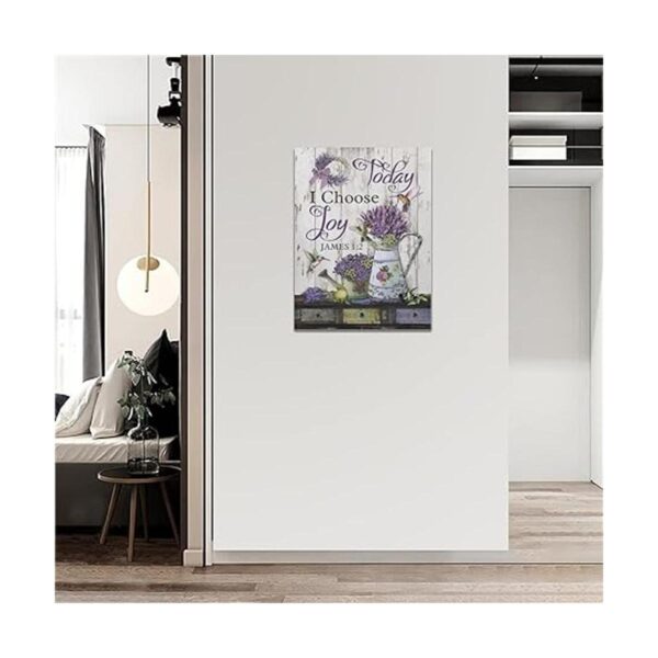UrbanAutoParts Arte de pared de lavanda morada con diseño_4
