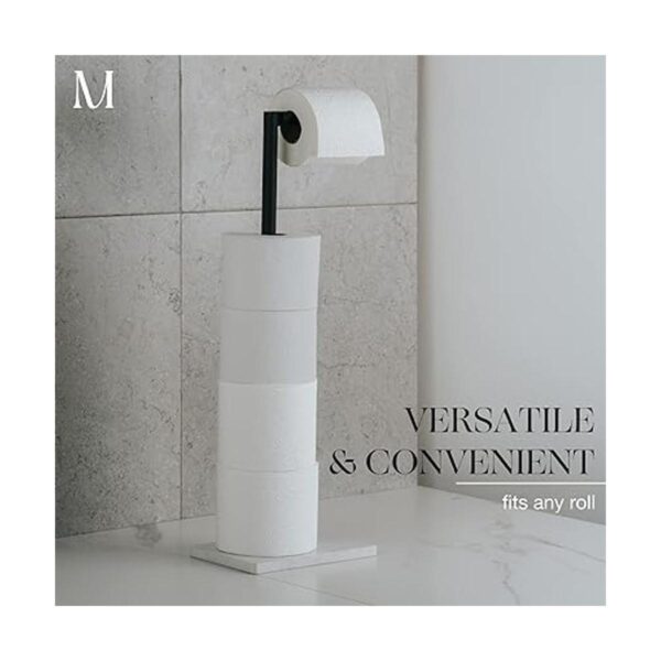 Marmolux Acc Soporte clásico de papel higiénico negro_5