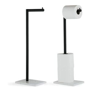 Marmolux Acc Soporte clásico de papel higiénico negro_1