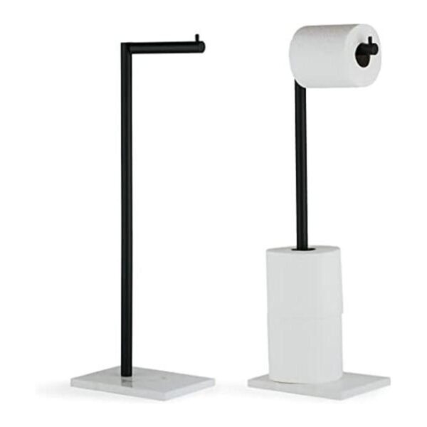 Marmolux Acc Soporte clásico de papel higiénico negro_1