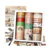 NIKOMIE Juego de 20 rollos de cinta washi vintage y 30_1