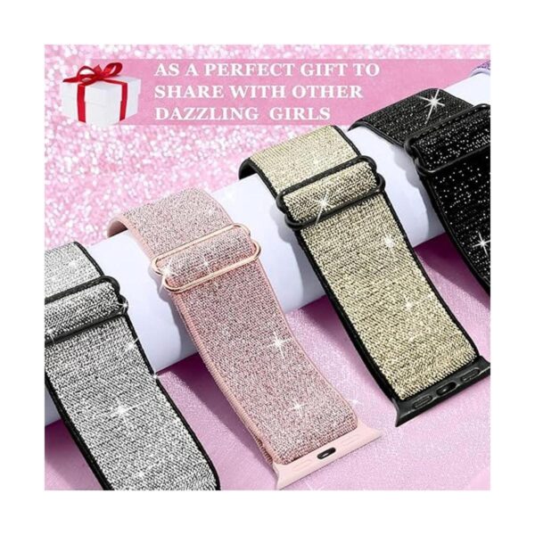 Correas elásticas de nailon brillantes compatibles con_4