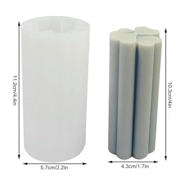 Molde de silicona para velas con cilindro de trébol de