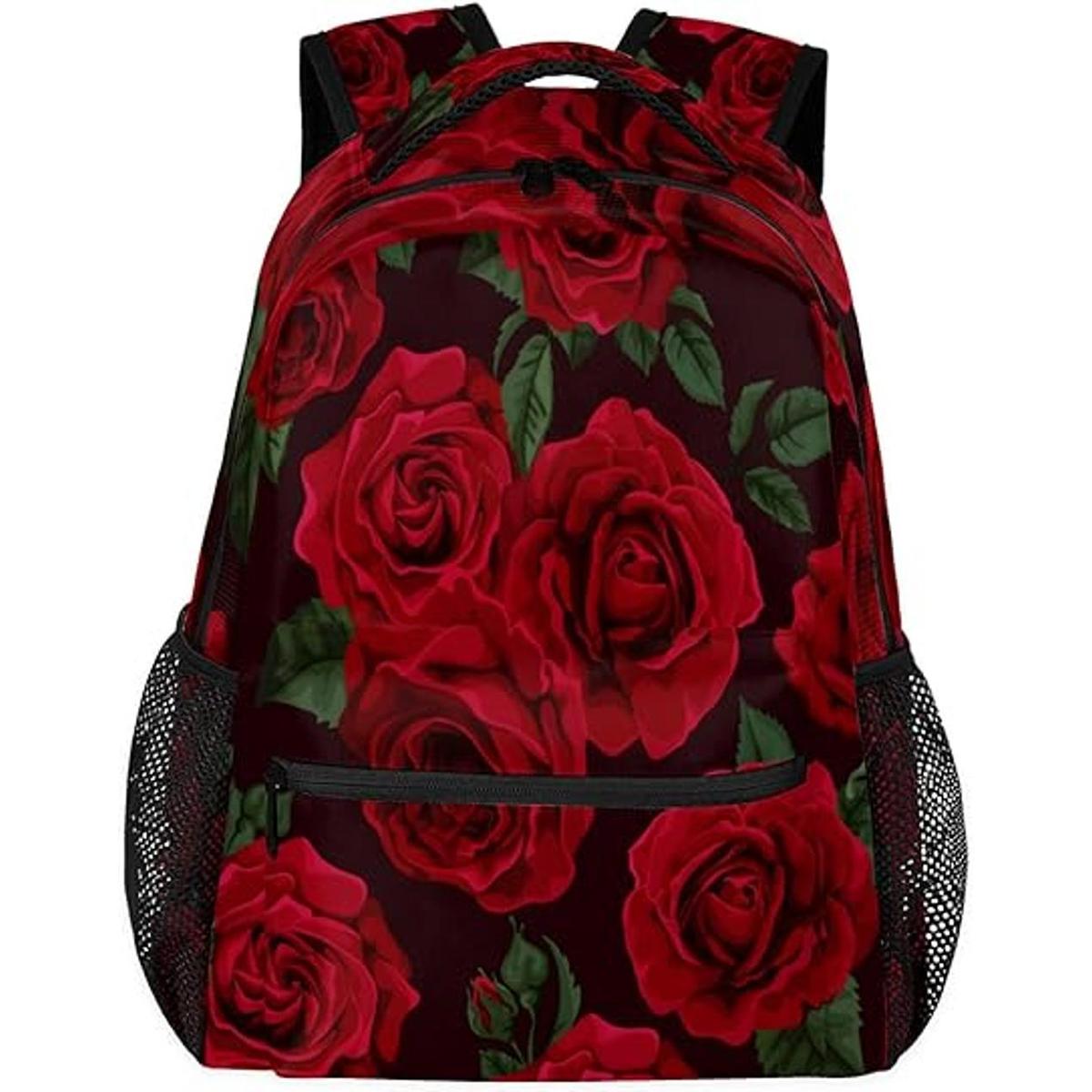 Mochila para computadora portátil con patrón de flores