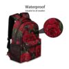 Mochila para computadora portátil con patrón de flores_4