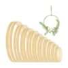 ZABARE 20 Pcs Wooden Hoops for CraftsWooden Bamboo Floral_1