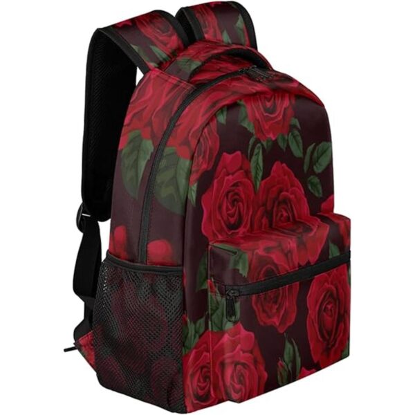 Mochila para computadora portátil con patrón de flores_2