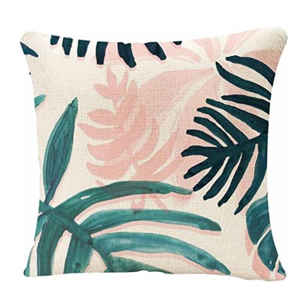 IBILIU Fundas de almohada vintage con hojas de plátano y
