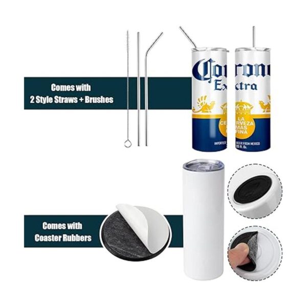 Paquete de 8 vasos de sublimación de 20 onzas de doble