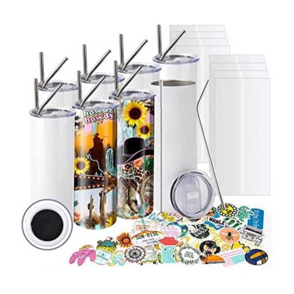 Paquete de 8 vasos de sublimación de 20 onzas de doble
