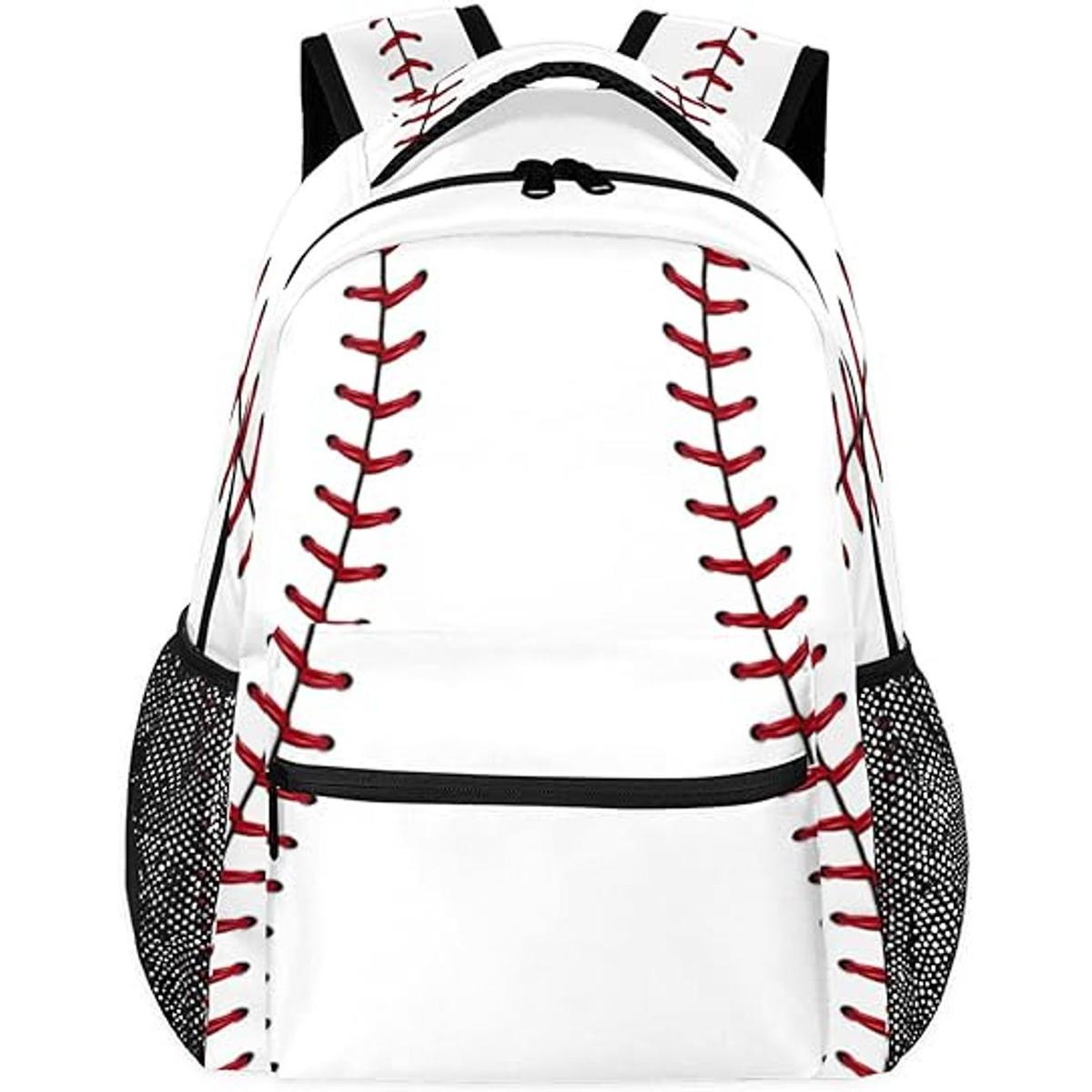 Mochila grande con estampado de pelota de béisbol bolsa