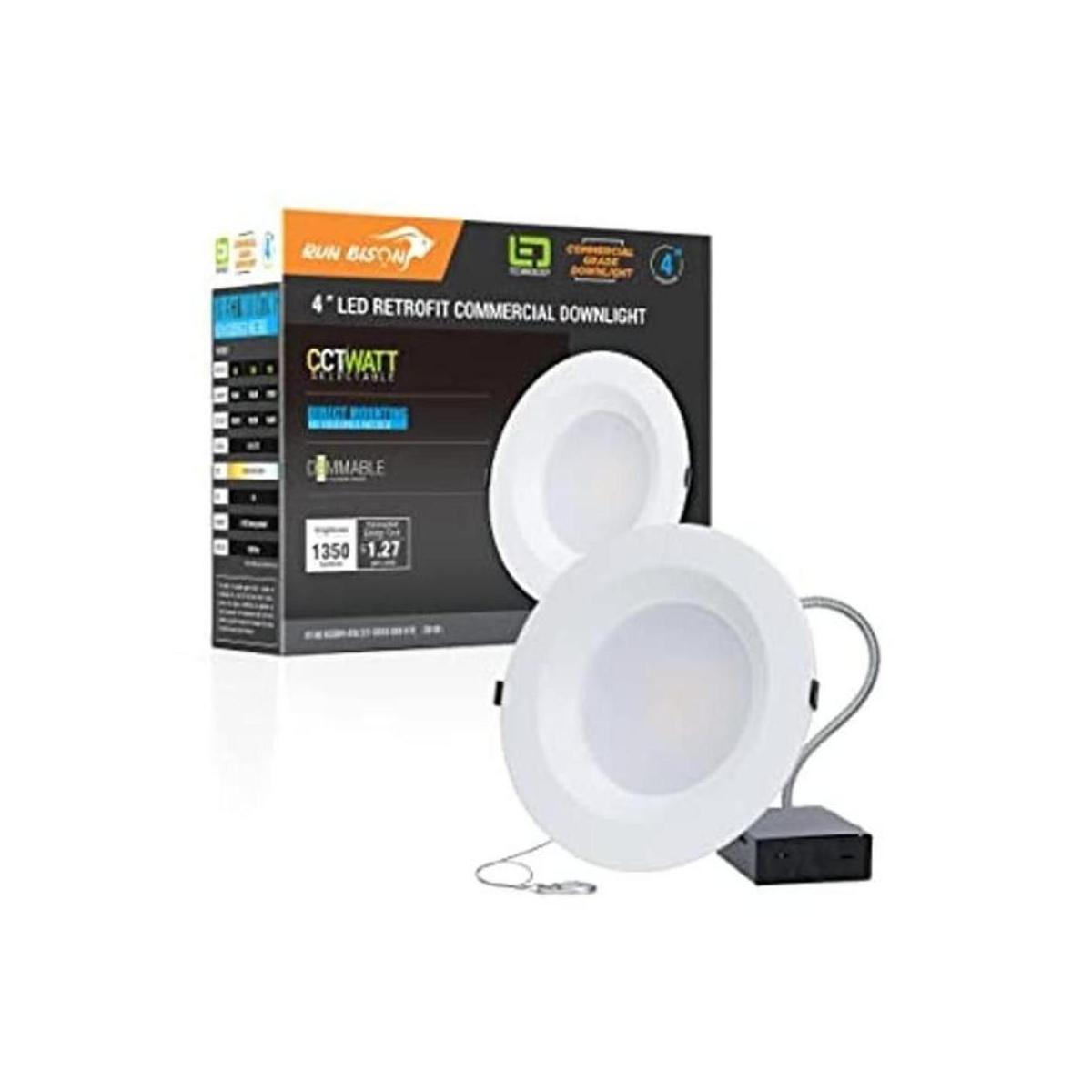 Downlight comercial LED empotrable de 4 pulgadas con caja