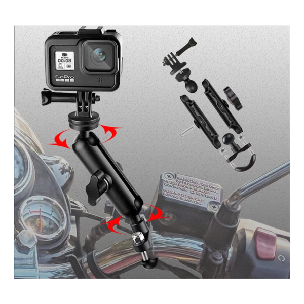 Soporte de cámara de motocicleta de 360 para soporte de_1