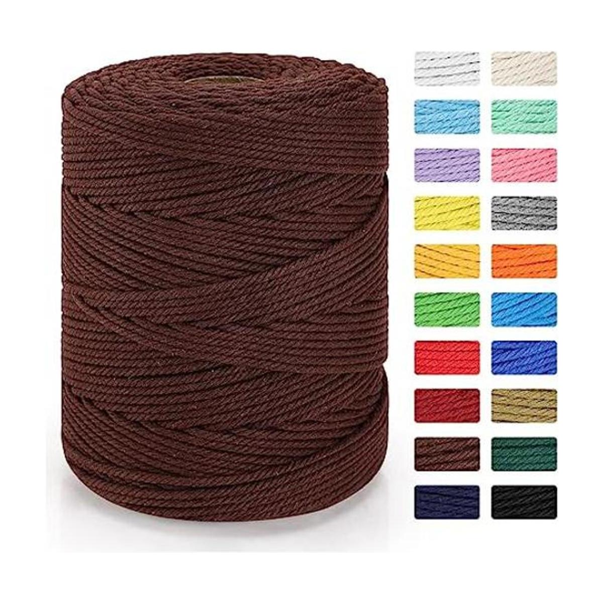 Cordón de macramé de 0.157 in x 328 yardas cuerda de