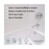 Protector de tina transparente con agarre para bañera y