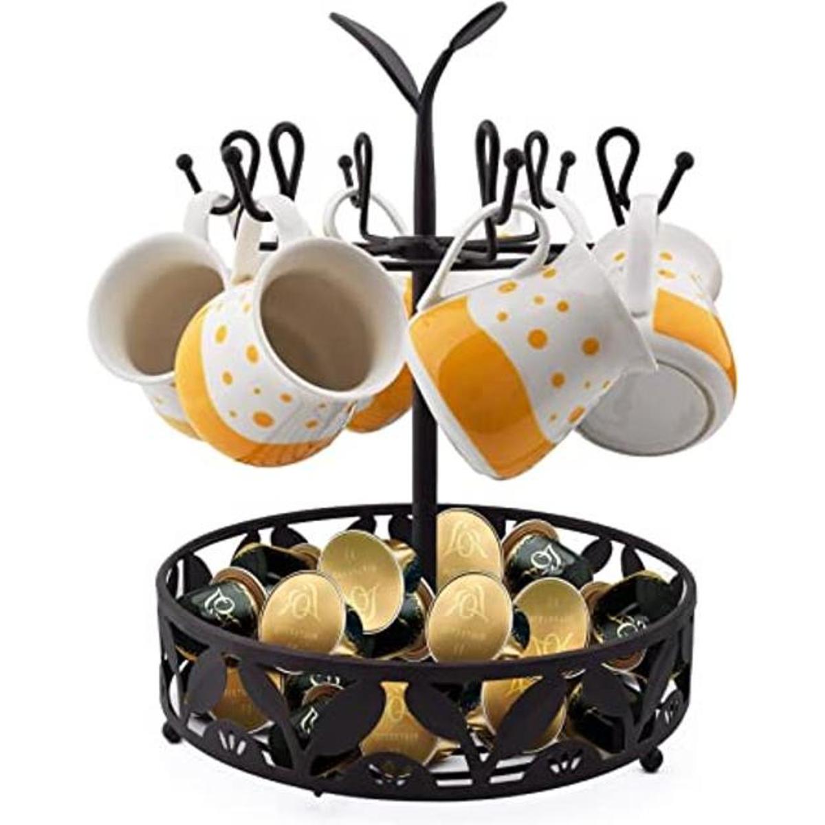 CUKE2BEET rbol para tazas con cesta soporte para tazas