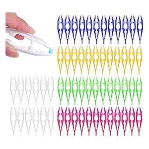 60 Assorted Plastic Tweezers 4.3Inch Craft Beads Forceps_1