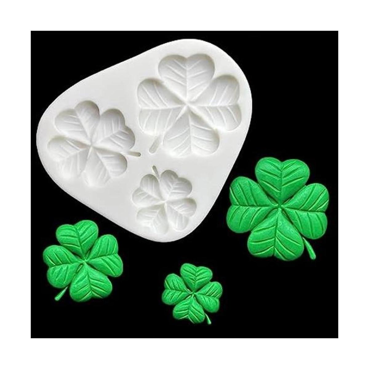 Moldes de silicona para trébol de cuatro hojas moldes de