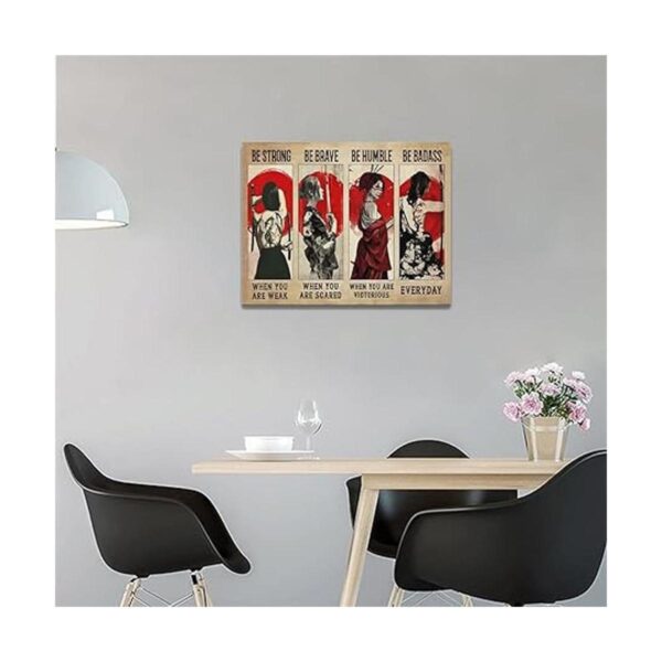 Arte de pared de niña samurái japonesa con fotos de_4