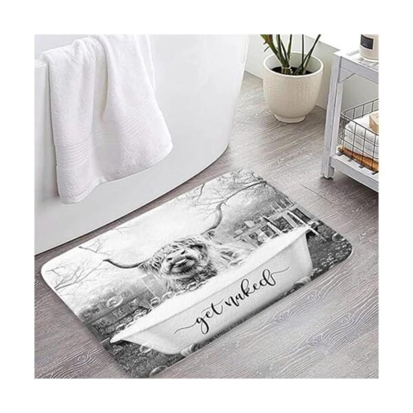 Get Naked Alfombra de baño suave de vaca divertida_3