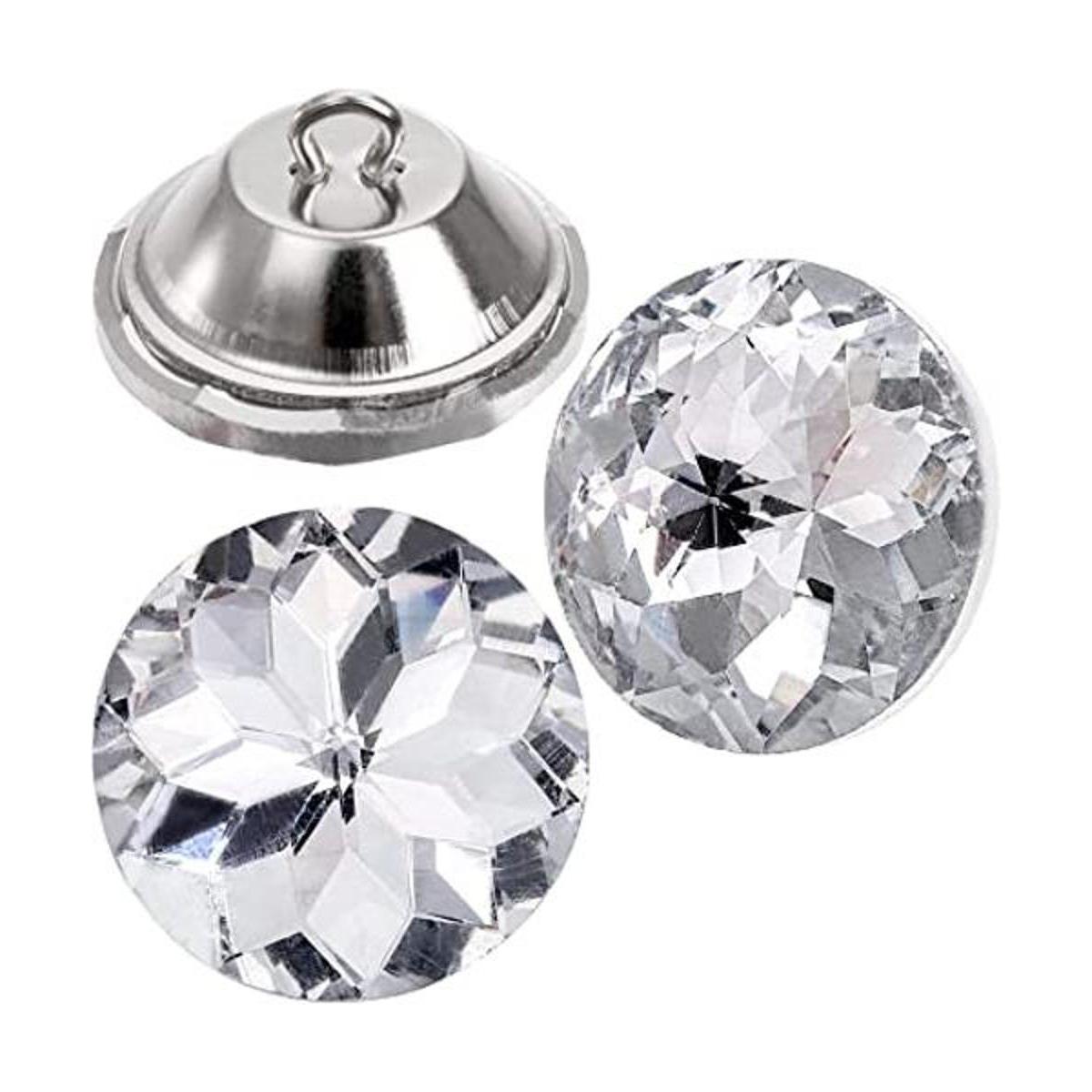 Frcctre 100 botones de cristal de diamantes de imitación