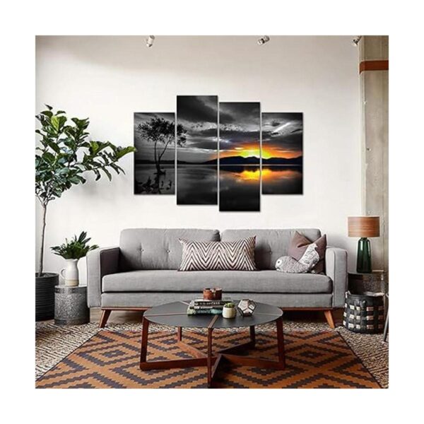 Biuteawal 4 piezas de arte de pared en blanco y negro con_2