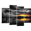 Biuteawal 4 piezas de arte de pared en blanco y negro con_1
