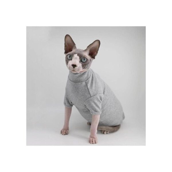 Sphynx Camisa de algodón sin pelo para gatos cuello_4