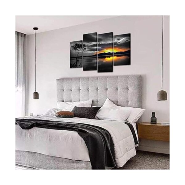 Biuteawal 4 piezas de arte de pared en blanco y negro con_3