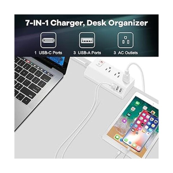 Regleta de escritorio con abrazadera de escritorio con USB_2