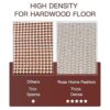 Rose Home Fashion Almohadillas redondas para alfombras