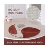 Rose Home Fashion Almohadillas redondas para alfombras