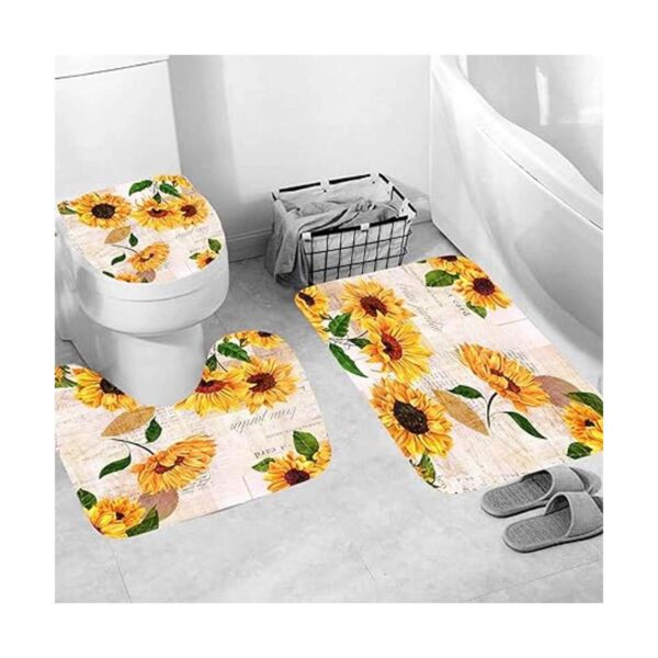 Mightree Juego de 4 cortinas de ducha de baño 71 x 65