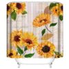 Mightree Juego de 4 cortinas de ducha de baño 71 x 65