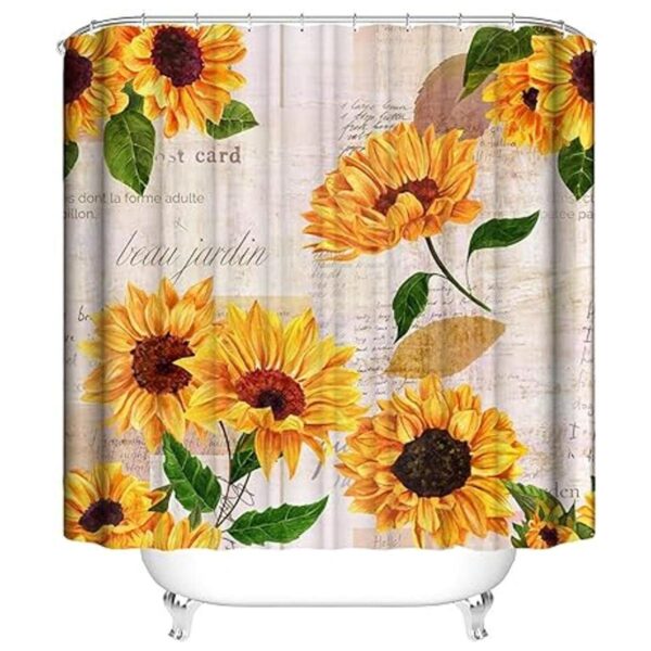 Mightree Juego de 4 cortinas de ducha de baño 71 x 65