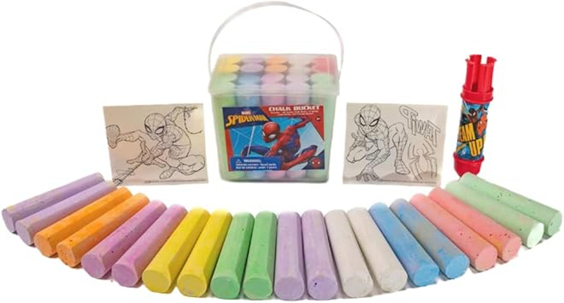 Marvel Spiderman Juego de tizas para acera para niños 20