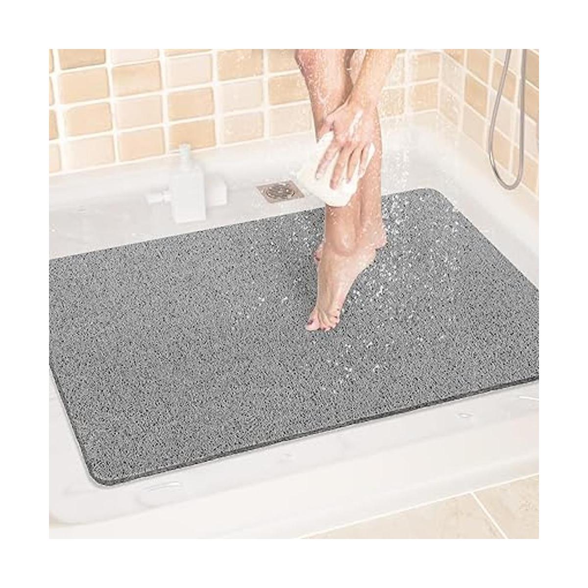 LuxStep Tapete de ducha de 24 x 32 pulgadas tapete de
