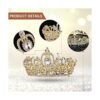 Tiara de princesa con corona de quinceañera de cristal_5