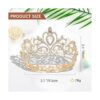 Tiara de princesa con corona de quinceañera de cristal_2
