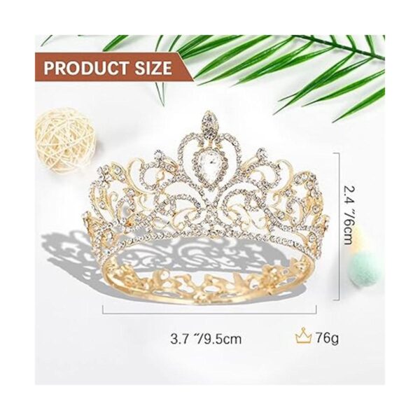 Tiara de princesa con corona de quinceañera de cristal_2