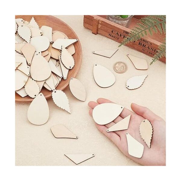 SUNNYCLUE 5 estilos 300 dijes de madera para pendientes