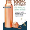 Kitchen Science Botella de agua de cobre con bolsa y funda