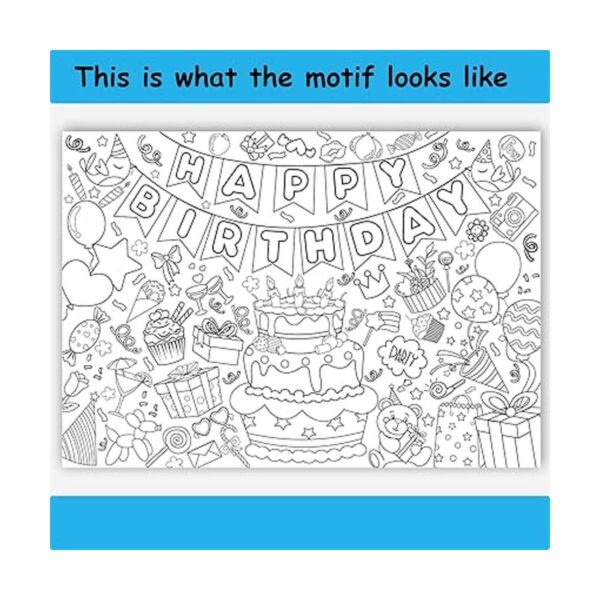 HOWAF Póster para colorear de feliz cumpleaños con 24