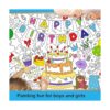 HOWAF Póster para colorear de feliz cumpleaños con 24