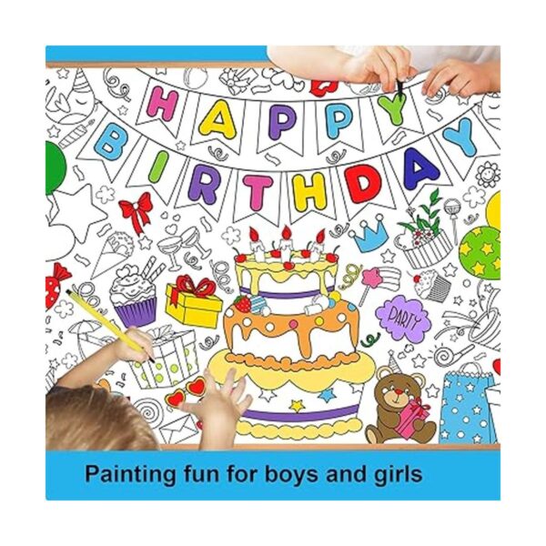 HOWAF Póster para colorear de feliz cumpleaños con 24